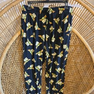 Star Wars Black Pajama Pants with Yellow Cartoon Design